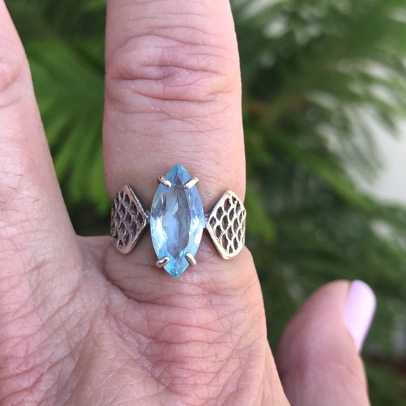 925 Aquamarine Ring - Picture 2 of 8